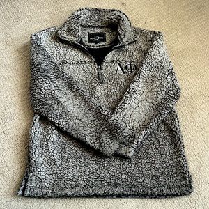 Gray teddy 1/4 zip size medium.